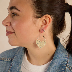 Ecru Studded Harlow Earrings