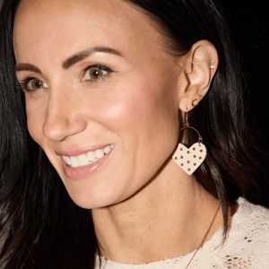 Ecru Studded Harlow Earrings