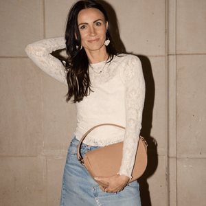 Ecru Studded Harlow Earrings