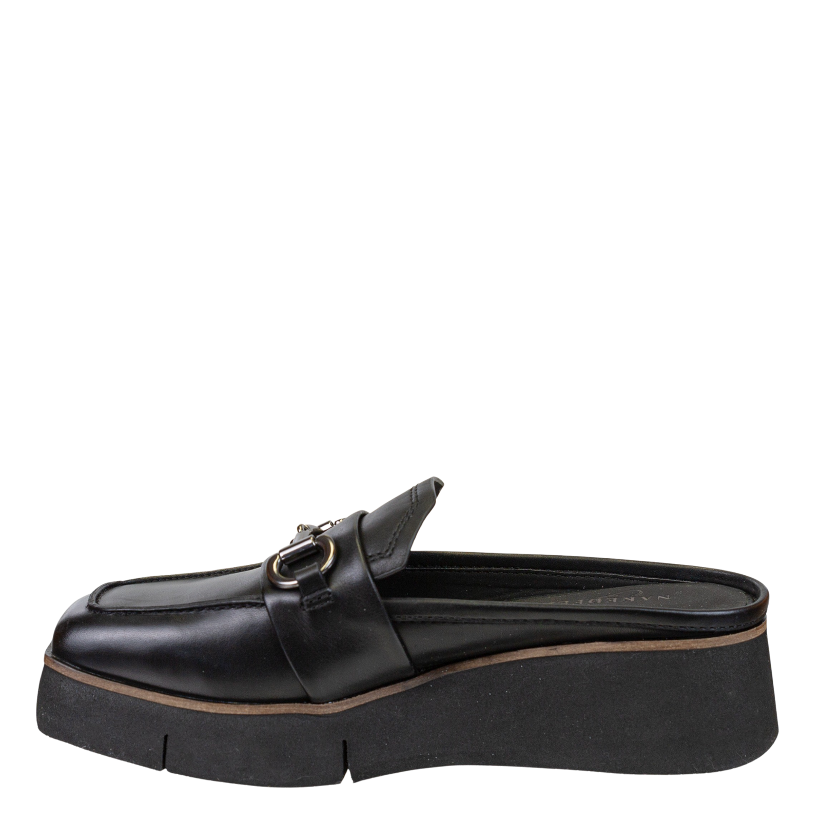 NAKED FEET - ELECT in BLACK BLACK Platform Mules