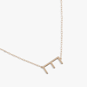 Initial E Precious Elongated Necklace