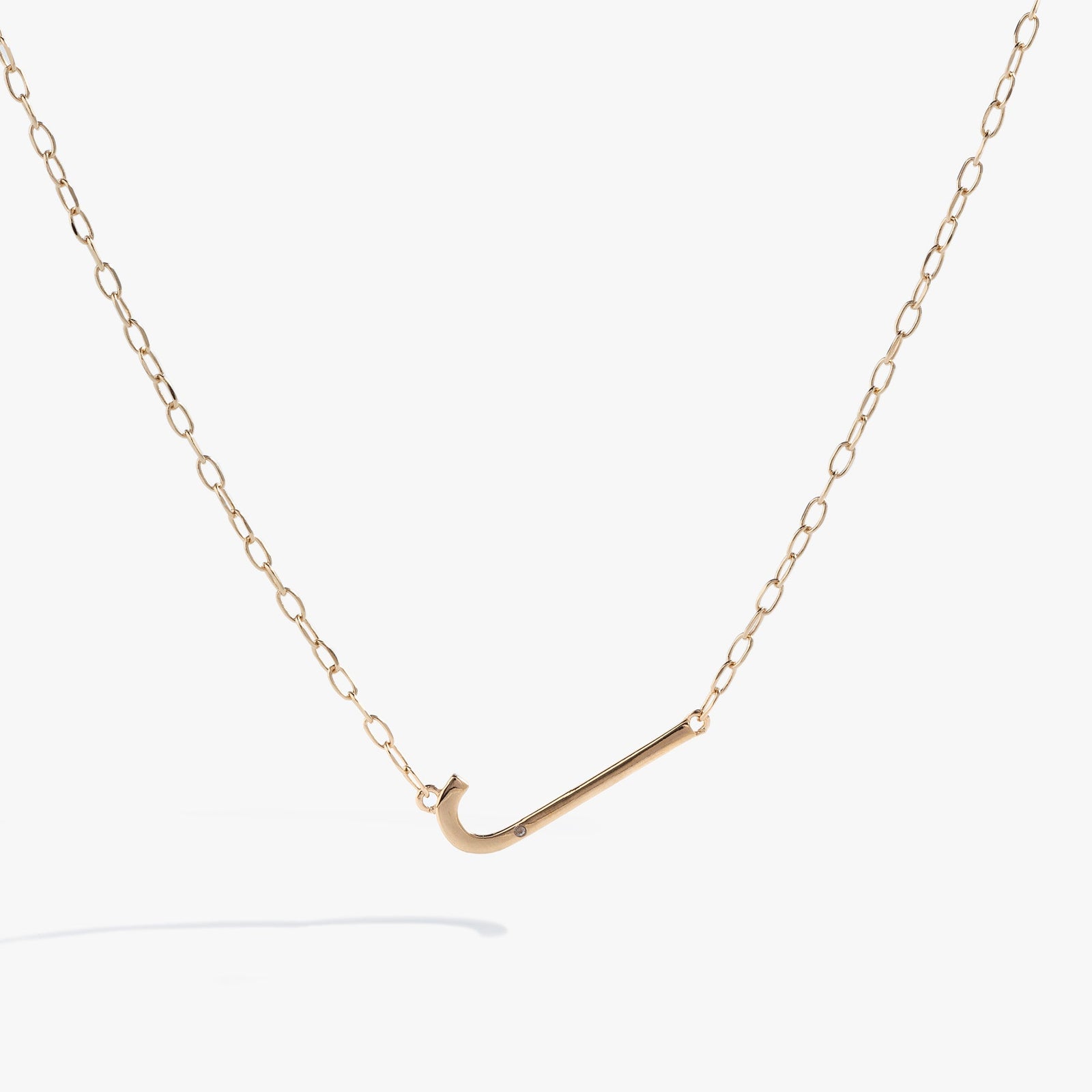 Initial J Precious Elongated Necklace