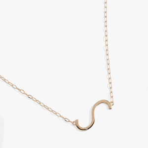 Initial S Precious Elongated Necklace