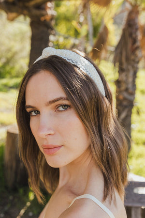 Embroidered Floral Vine Headband Hats & Hair Leto Collection 