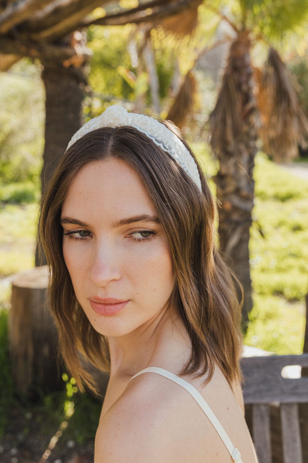 Embroidered Floral Vine Headband Hats & Hair Leto Collection 