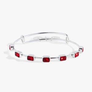 January Birthstone Emerald Cut Bangle