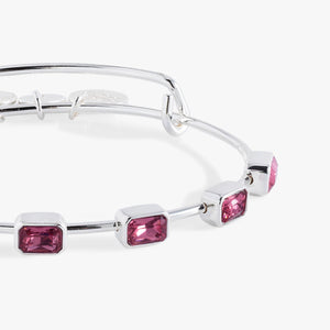 October Birthstone Emerald Cut Bangle