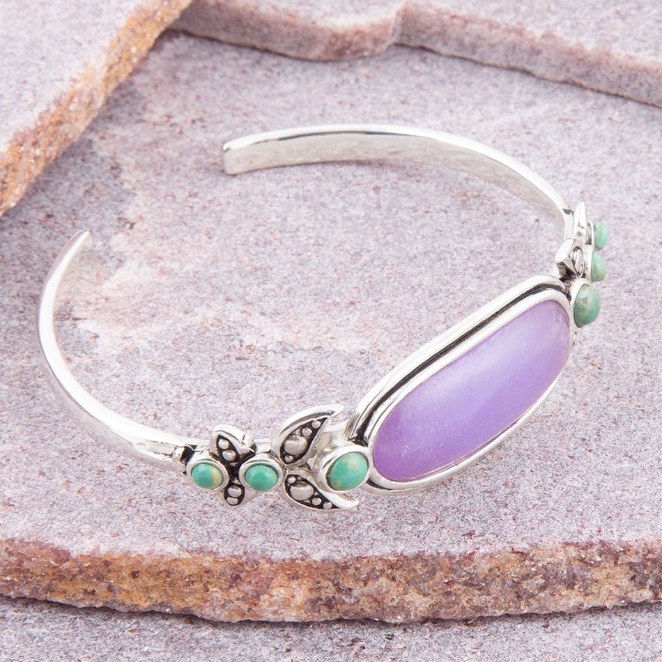 Emile Purple Quartz Sterling Silver Cuff Bracelet
