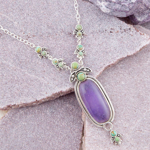 Emile Purple Quartz Sterling Silver Pendant Necklace