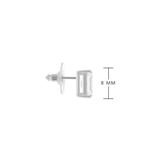 925 Princess Cut Earrings