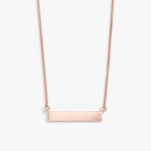 Bar Necklace with Crystal Accent
