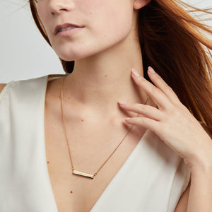 Bar Necklace with Crystal Accent