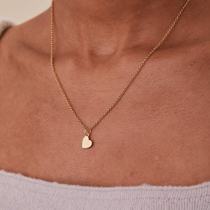 Small Heart Charm Necklace, 19''