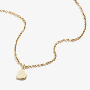 Small Heart Charm Necklace, 19''