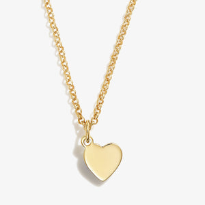 Small Heart Charm Necklace, 19''