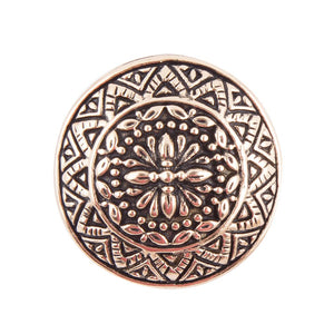 Engraved Golden Bronze Statement Ring