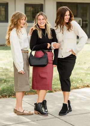 Erica Cotton Twill Midi Skirt