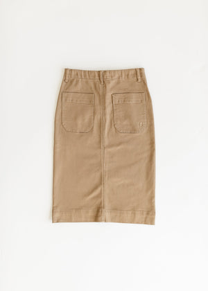 Erica Cotton Twill Midi Skirt