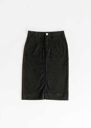 Erica Cotton Twill Midi Skirt