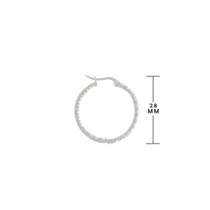 Pave Hoop Earrings