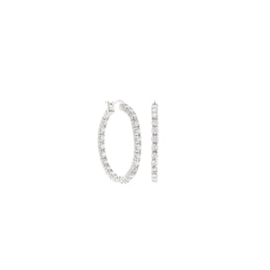 Pave Hoop Earrings