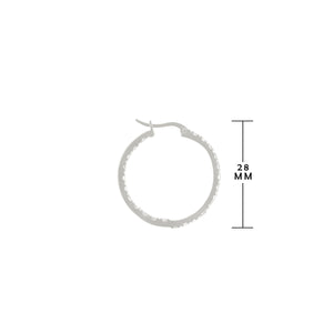 Pave Hoop Earrings