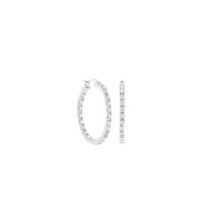 Pave Hoop Earrings