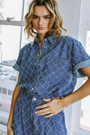 It'S a Secret Denim Top