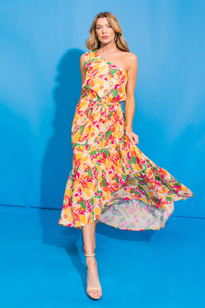 CALL ME BY YOUR NAME WOVEN HI-LO MAXI DRESS
