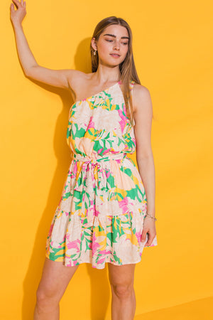 A PIECE OF MY HEART WOVEN MINI DRESS