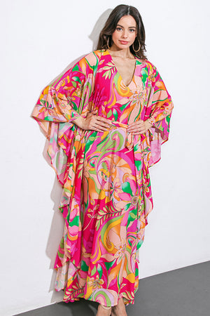 Seaside Girls Woven Kaftan Dress