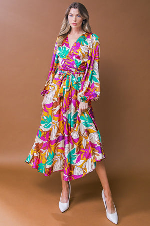 CAREFREE CONFIDENCE WOVEN MIDI DRESS