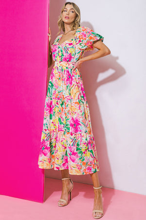 It Starts Now Woven Midi Dress