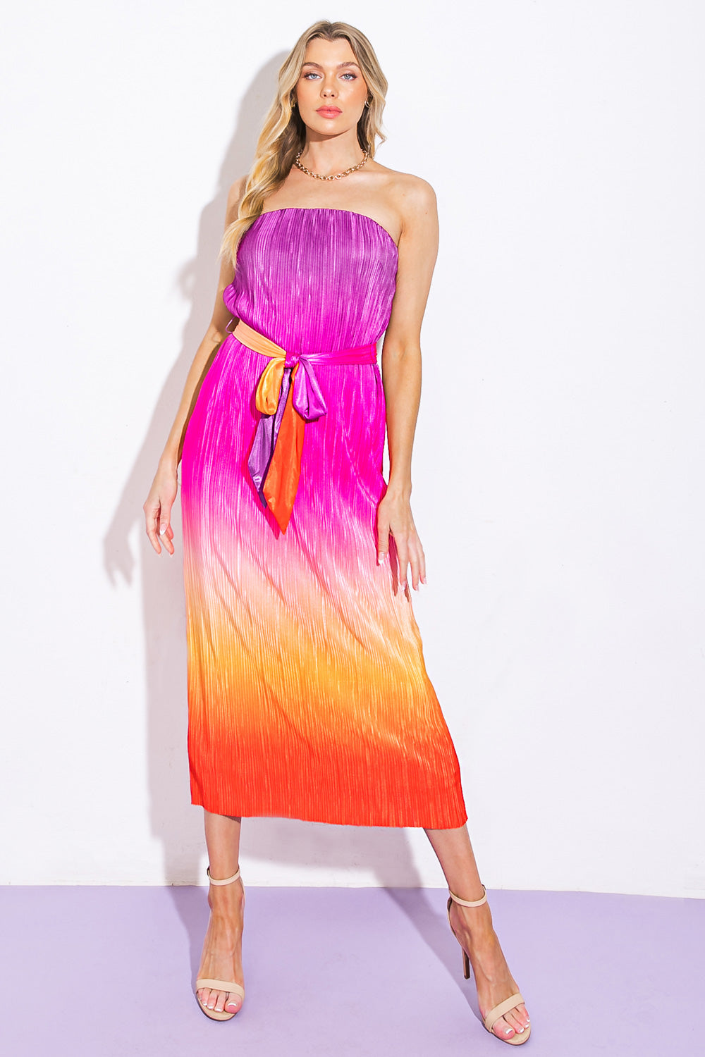 Give It a Go in Garden Midi Dress