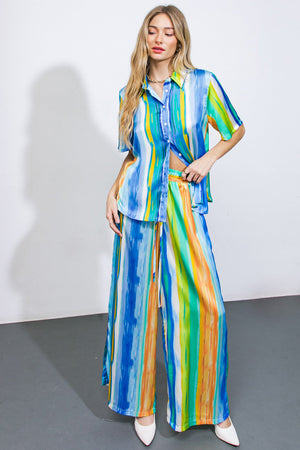 Take Me Dancing Woven Satin Pants