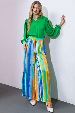 Take Me Dancing Woven Satin Pants