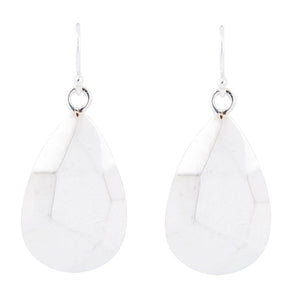 Faceted Sterling Silver Drop Earrings