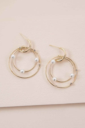 Fawn Pearl Hoop Earrings Lovoda 