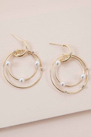 Fawn Pearl Hoop Earrings Lovoda 