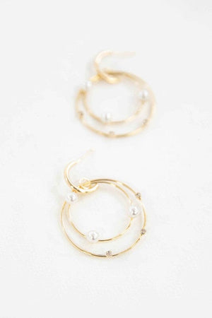 Fawn Pearl Hoop Earrings Lovoda 