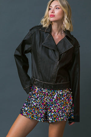 On My Way Up Faux Moto Jacket