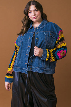 FESTIVAL WEAVE WASHED DENIM JACKET
