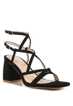 Fiorella Strappy Block Heel Sandals Rag Company Black 5 