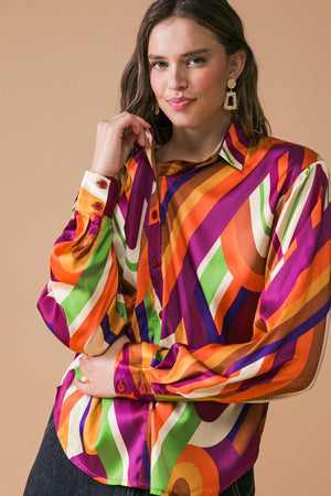 Printed Woven Long Sleeve Shirt