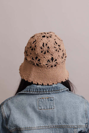 Floral Crochet Bucket Sun Hat Hats Leto Collection 