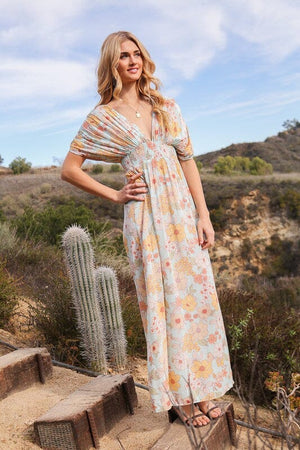 floral print brunch spring summer maxi sundress TIMING 