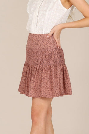 Floral smocked skirt Lilou 