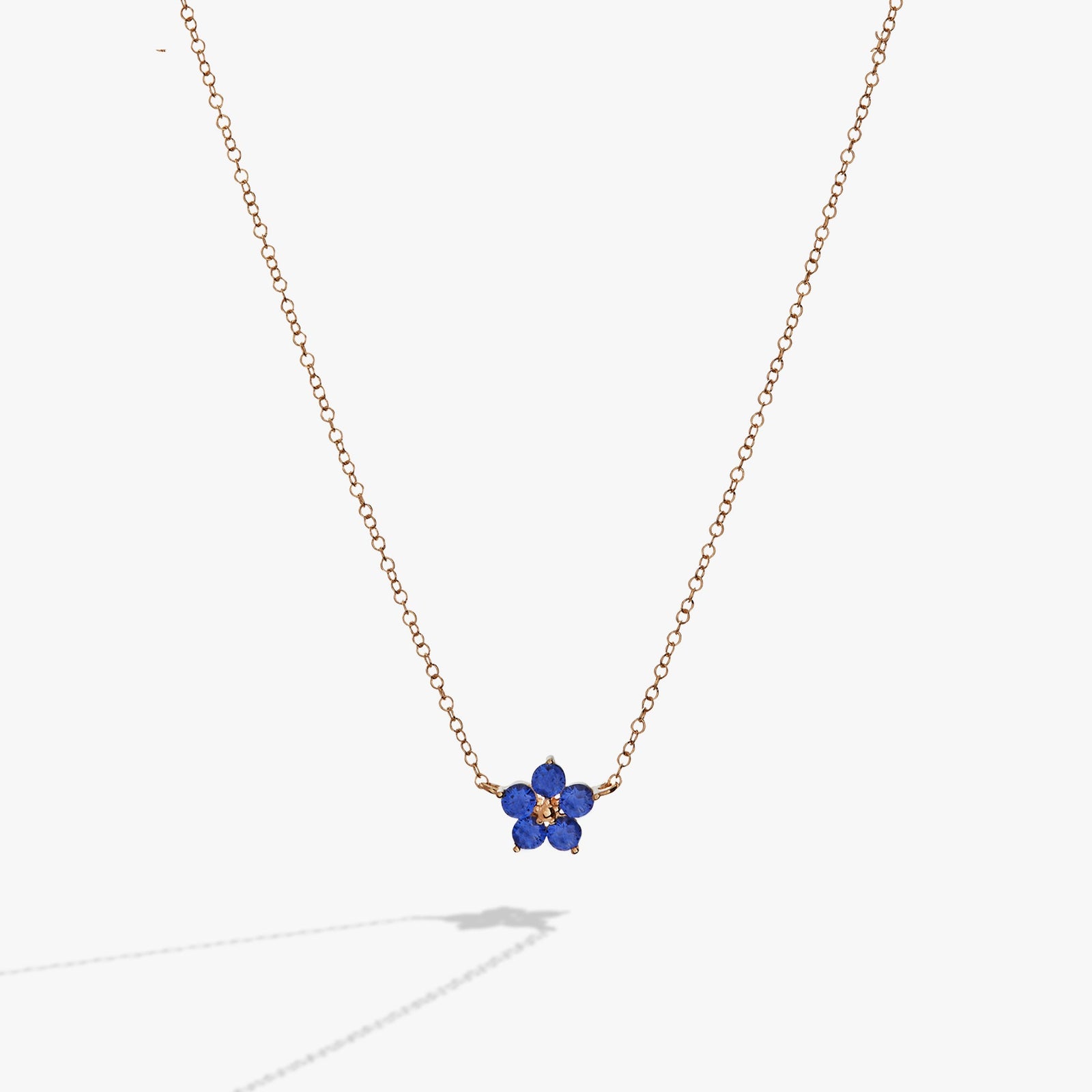 Crystal Forget-Me-Not Flower Necklace