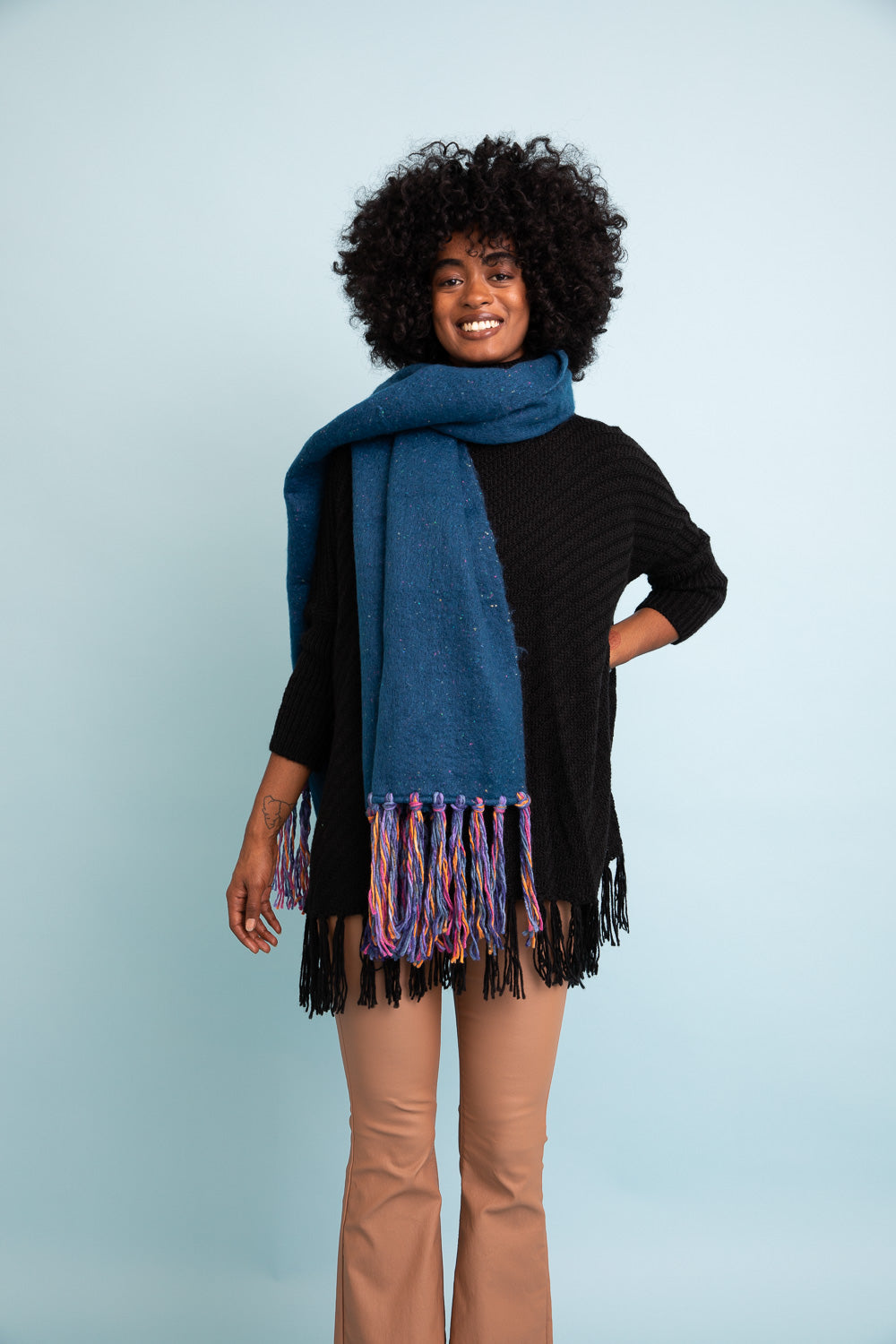 Frayed Bohemian Flow Scarf Scarves
