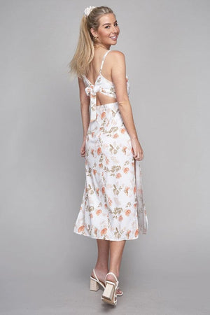 Frenchy Tied Backless Floral Cami Dress Nuvi Apparel 